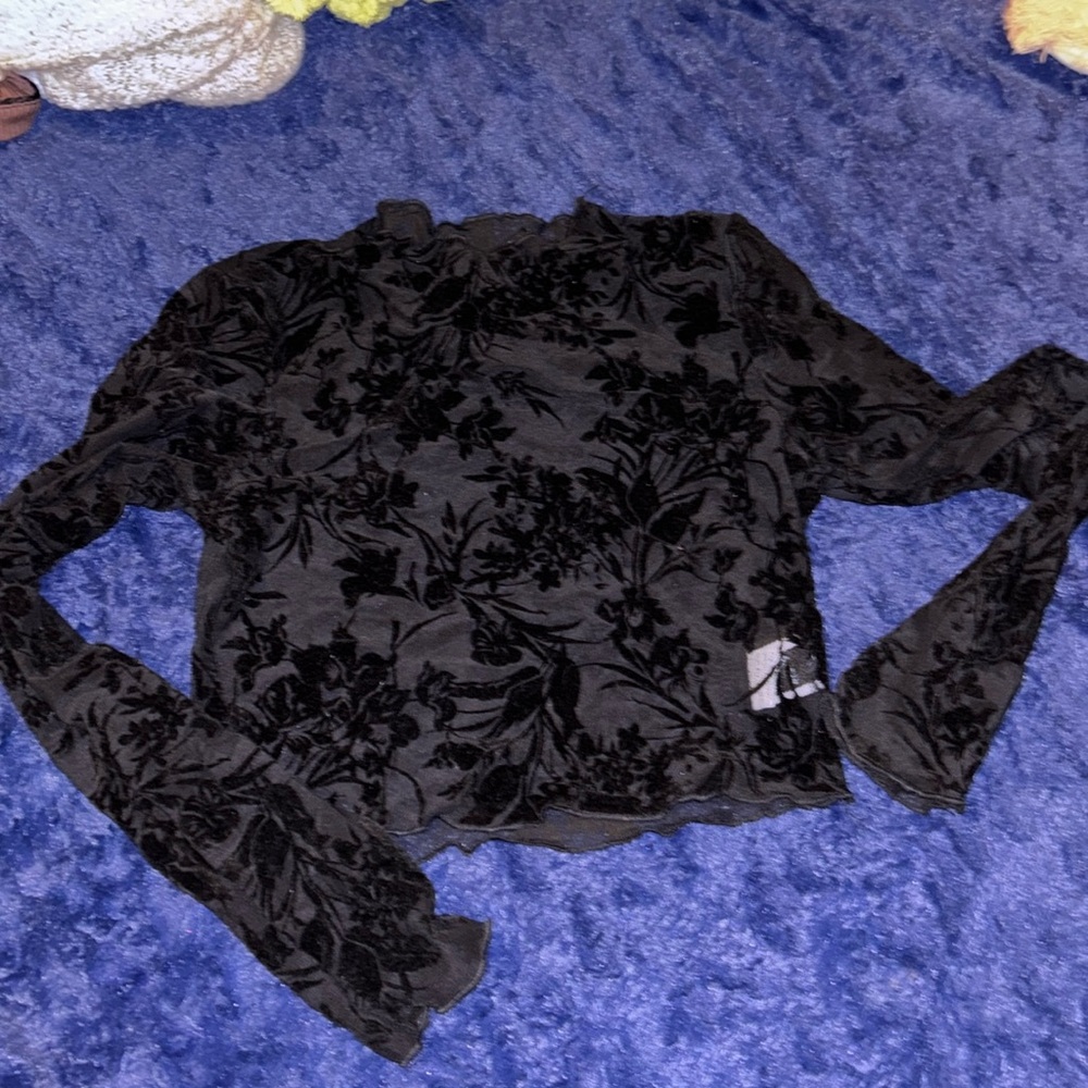 See through rose top